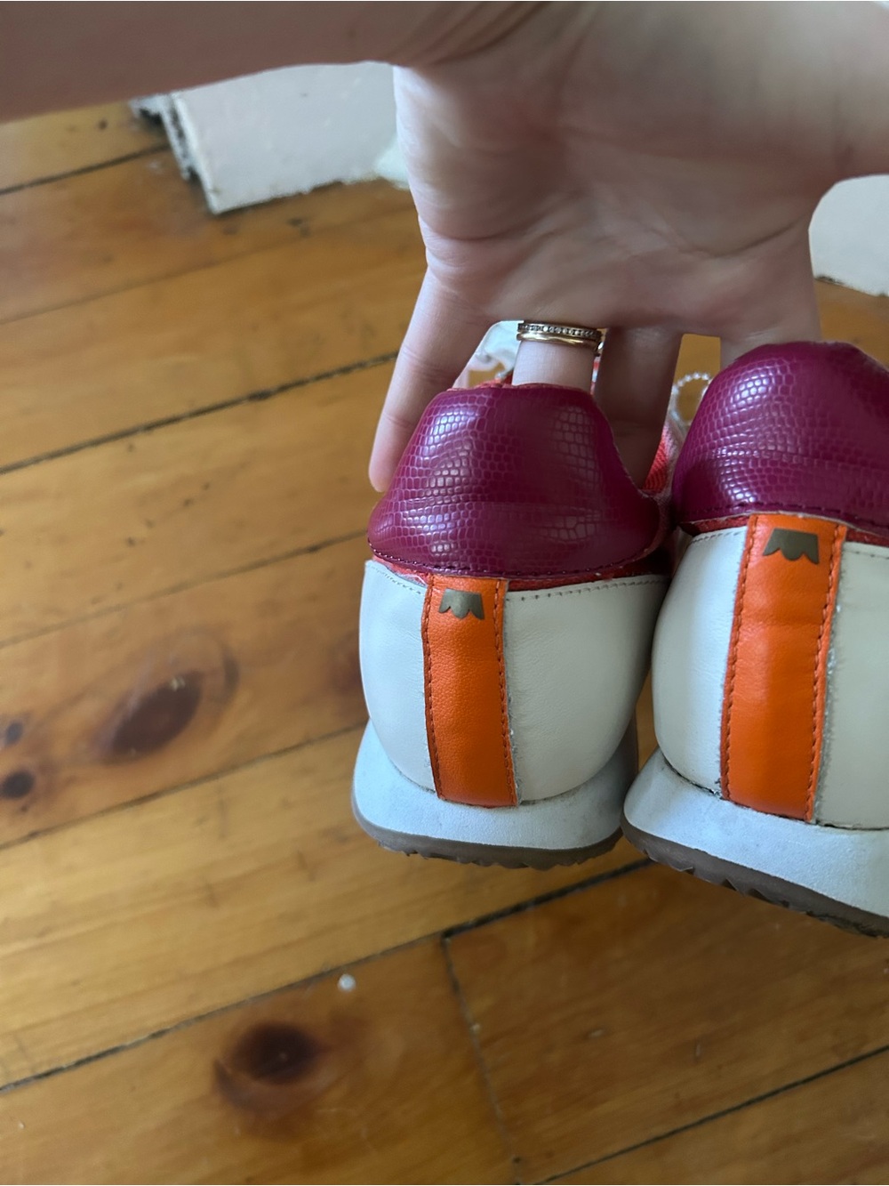 Birdies Roadrunner Women's Sneakers, Orange & Cream Color Size 10 - Picture 4 of 8